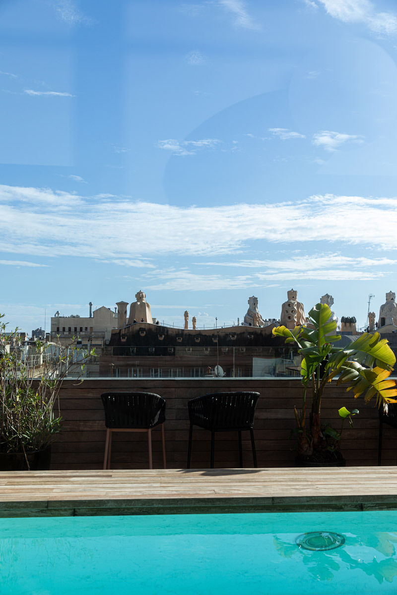 photo of a pool and view